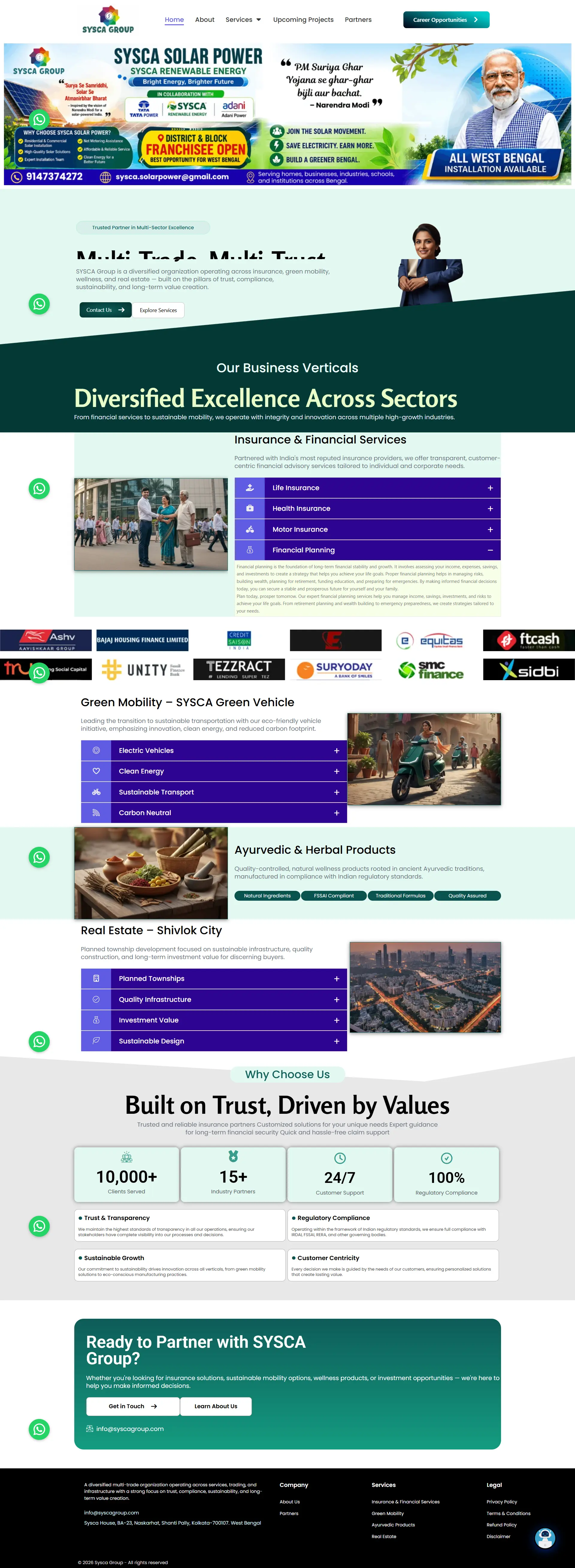 Sysca Group corporate website