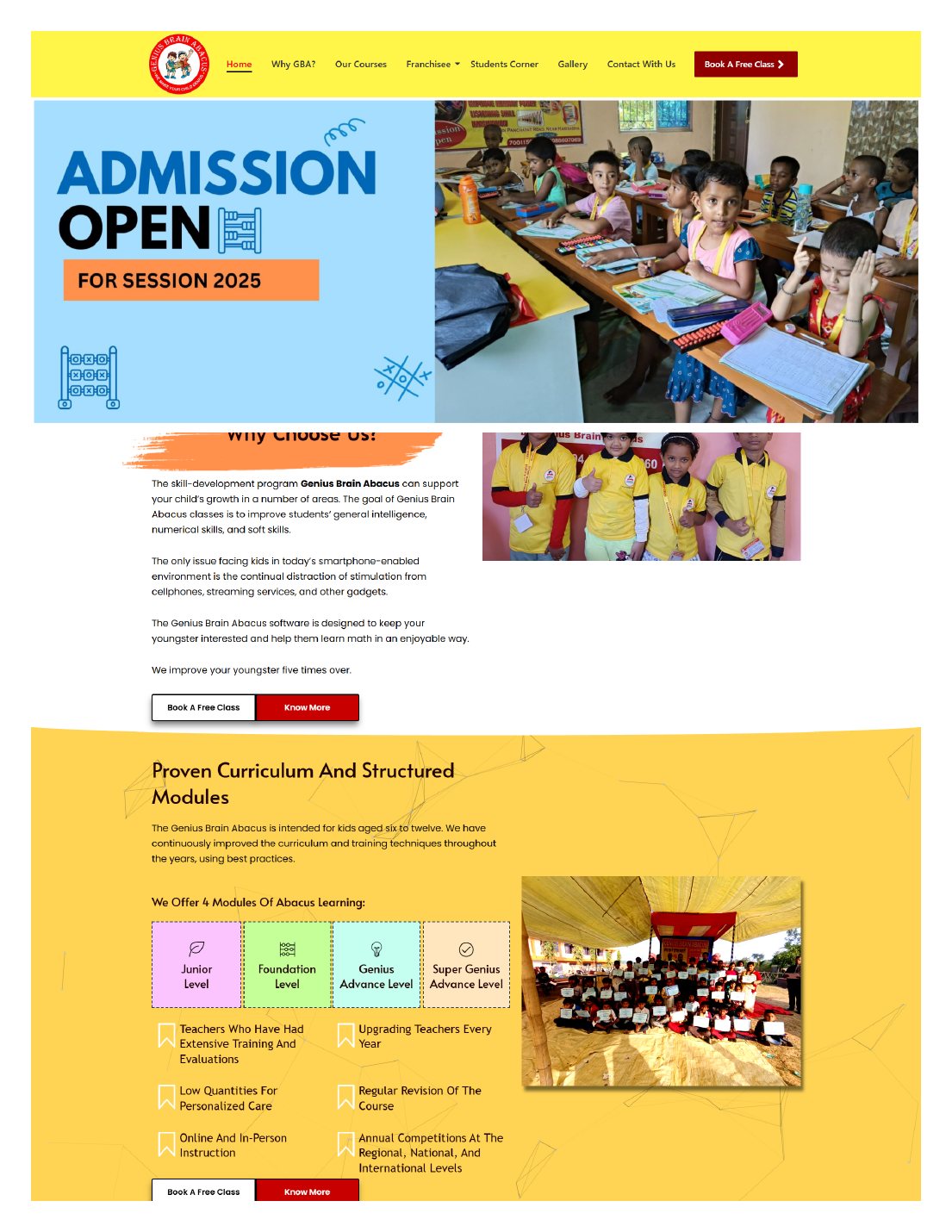 Genius Brain Abacus education website
