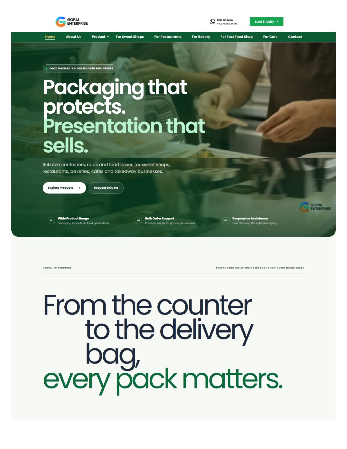 Gopal Enterprise redesigned business website