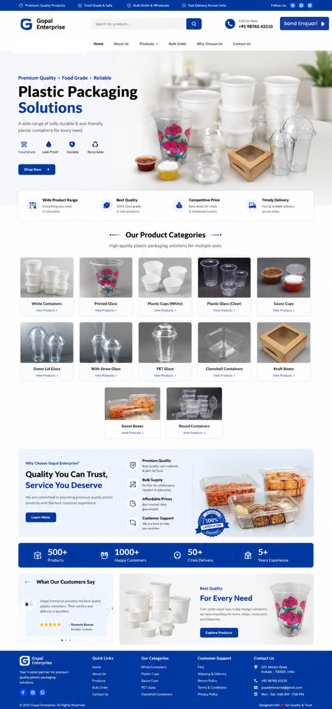 Previous Gopal Enterprise website design