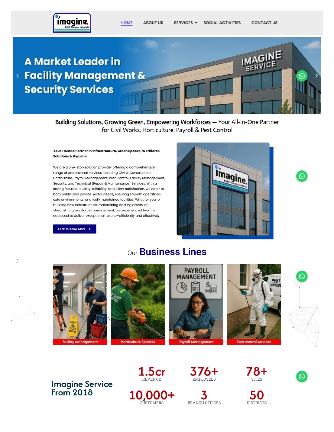 Imagine Services corporate website